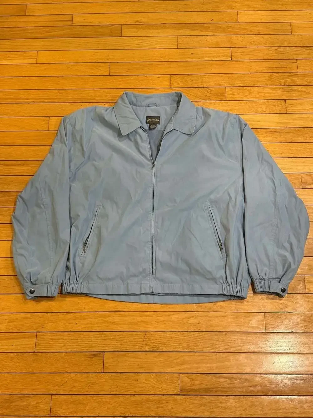 St. John's Bay Men's Full Zip Lightweight Golf Jacket in Light Blue